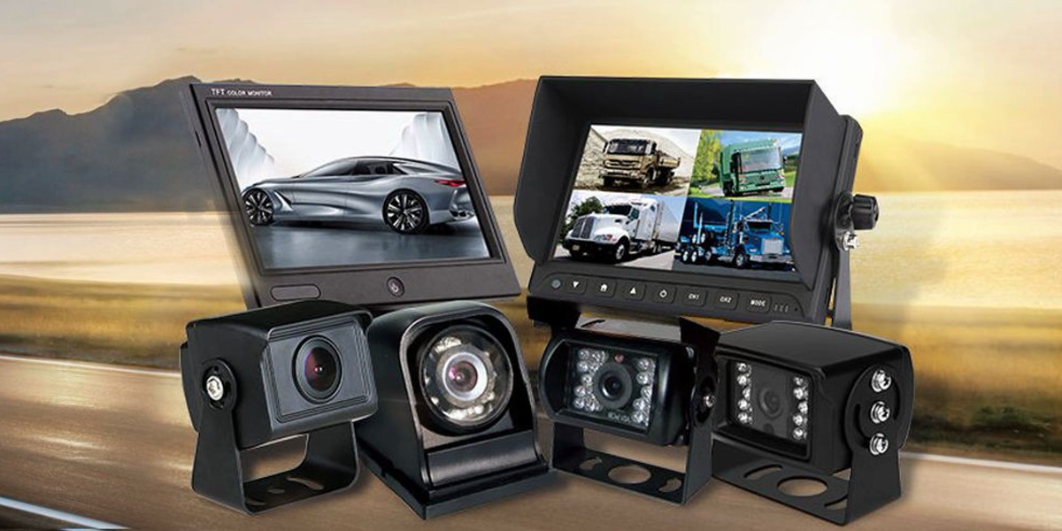 4 x Funk Nachtsicht Kamera Rückfahrkamera 120 ° 7" Auto Monitor Rückansicht Set